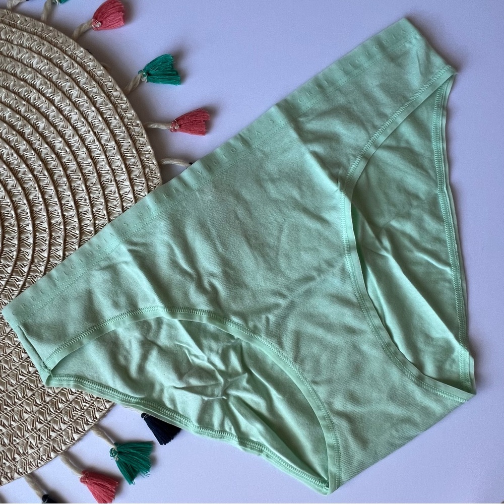 Victoria's Secret Stretch Cotton Bikini Panty Pretty Mint Medium NEW - Picture 5 of 6